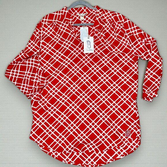 Press Box Women’s Red White NCS Hi-Lo Tunic XL Game Day Chic School Pride NWT - Picture 3 of 10